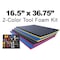 5S Supplies Tool Box Foam Insert 2 Color 16.5in x 36.75in Black Top / Red Bottom TSF-1636-BLKRD - alternate 4